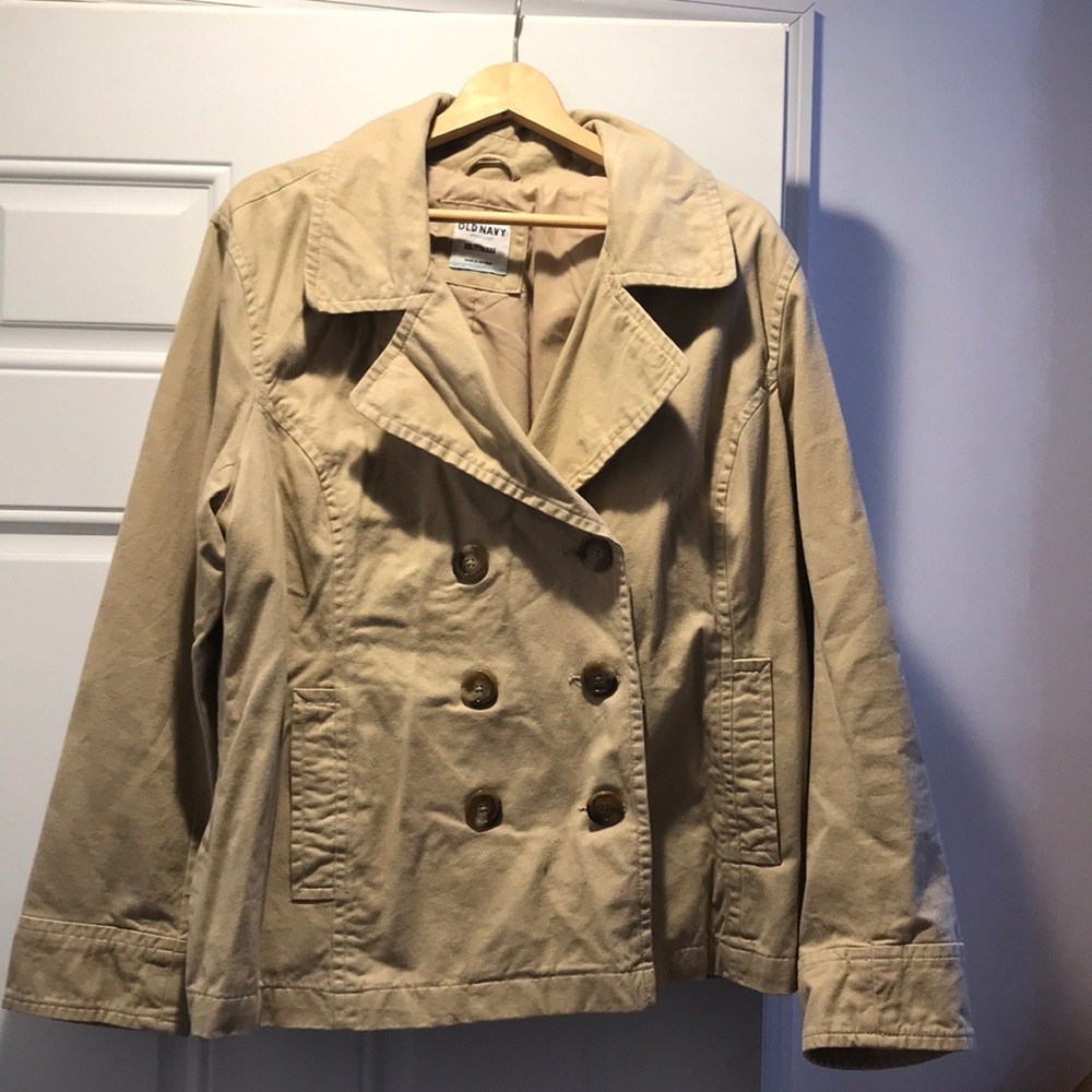 Old Navy khaki lightweight pea coat